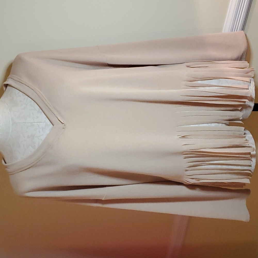DRESS UP fringe top L
